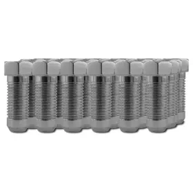 24-14x1.5 Metal Lugz 7404k6 Chrome Hex Bolt Conical Style Lug Nuts Full Kit 14mmx1.5