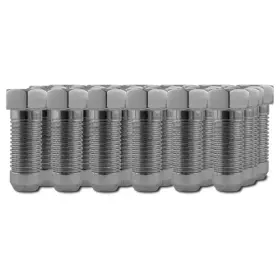 24-12x1.5 Metal Lugz 7405k6 Chrome Hex Bolt Conical Style Lug Nuts Full Kit 12mmx1.5
