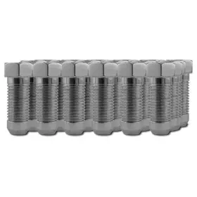 24-14x2.0 Metal Lugz 7406k6 Chrome Hex Bolt Conical Style Lug Nuts Full Kit 14mmx2.0