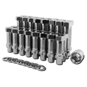 7428k8 Metal Lugz 32-9/16 Inch Chrome Hex Bolt Lugz-dually Shank Style Lug Nuts Full Kit