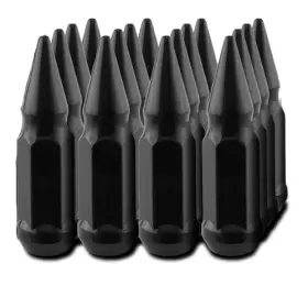 7905k4-blk Metal Lugz 16-12x1.5 Black Spiked-utv Conical Style Lug Nuts Full Kit 12mmx1.5