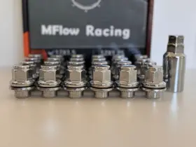 Fm1415b Mflow Racing 24 Factory Style Mag Lug Nuts Chrome With Key 14x1.5 Tundra Land Cruiser Sequoia