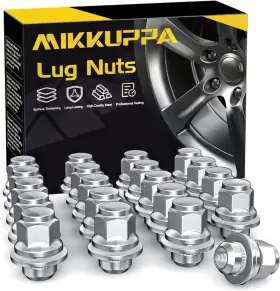 M12x1.25-1.5 Mikkuppa Qln-130 20pcs M12x1.25 Lug Nuts - 1.47 Inch 38mm Long Silver