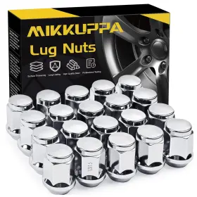 Qln006-n Mikkuppa Lug Nuts 20pcs Chrome Closed End For 2006-2020 Ford Fusion Focus Escape