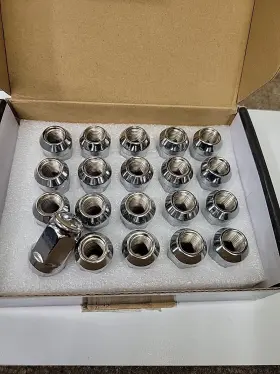X002bj3w3l Mikkuppa Qln006 New 20 Piece Lug Nuts 12x1.5 Crome Finish Parts