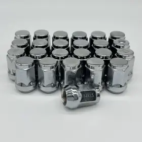 M14x1.5 Mikkuppa Qln012 Wheel Lug Nuts 24pcs Chrome 1.35 Inch One-piece Oem Factory Style Acorn New