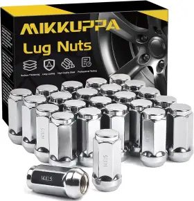 M14x1.5 Mikkuppa Qln023 Lug Nuts - Replacement For Chevy Silverado 24 Pcs Silver