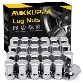 M14x1.5 Mikkuppa Qln080 Lug Nuts - One-piece Chrome Oem Factory Style Large Acorn Se