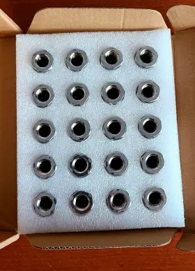Qln082-xhy Mikkuppa 20pcs M12x1.5 Open End Lug Nuts - 3/4 Inch 19mm Hex 60 Degree Conical Sea
