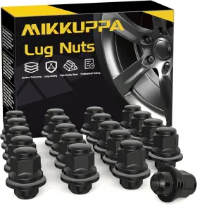 M12x1.25 Mikkuppa Qln131 20pcs Lug Nuts - 1.47 Inch 13/16 Hex Oem Mag Washer Style