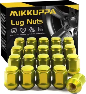 M12x1.5 Mikkuppa Qln157 Gold Lug Nuts - Replacement For 2006-2019 Ford 20 Pcs