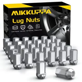 M14x1.5 Mikkuppa Qln411 32pcs Lug Nuts For Chevy Silverado Gmc Sierra Ram 2500 3500 Chrome