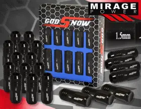 Lnb-6550bk-242-g5 Miragepower2008 For Toyota 20pcs M12x1.5mm Ribbed Wheels Rims 52mm Aluminum Lug Nuts Black