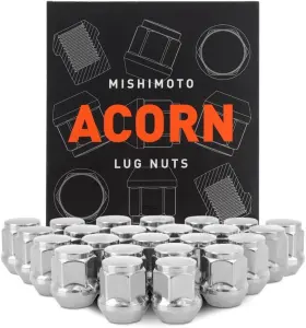 Mmlg-ac1215-24ch Mishimoto Steel Lug Nuts M12x1.5 Acorn Seat 24pc Set Iso Metric - Chrome