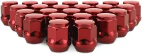 Mmlg-ac1415-24rd Mishimoto Steel Lug Nuts M14x1.5 Acorn Seat 24pcs Set Red