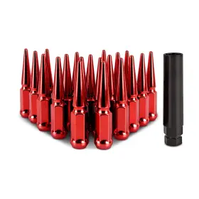 Mmlg-sp1215-20rd Mishimoto For Steel Spiked Lug Nuts M12x1.5 20pc Set - Red
