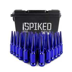 Mmlg-sp1415-32bl Mishimoto Blue Alloy Steel Spiked Lug Nuts M14x1.5 32-pc Set