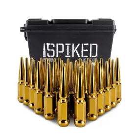 Mmlg-sp1415-32gd Mishimoto Steel Spiked Lug Nuts M14 X 1.5 32pc Set Gold