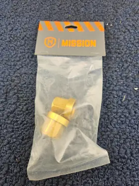 Mission 680031720032 Aluminum Axle Nuts Gold 14mm For Bmx