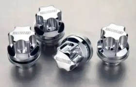 Mz314152 Mitsubishi Genuine Wheel Locks - Fluted Lugs Ralliart Logo