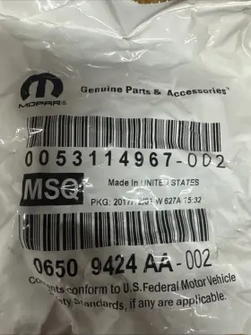 0053114967-002 Mopar 0053114967 Wheel Nuts 2 Pack Hardware Black