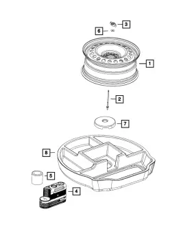 06512476aa Mopar Genuine Spare Tire Nut 6512476aa