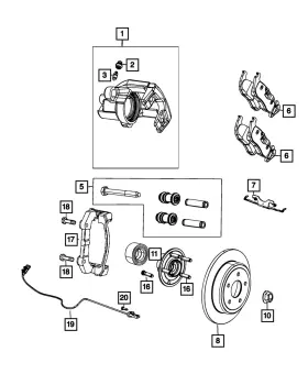 06513245aa Mopar Genuine Hub Bolt Right