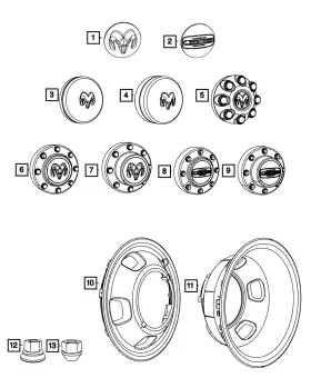 06514130aa Mopar Genuine Wheel Lug Nut