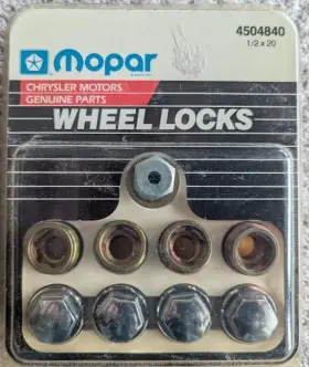 04504840 Mopar 4504840 Mcgard Wheel Locks Set. P/n Thread Size 1/2 X 20