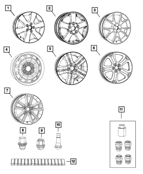 5105834aa Mopar Genuine Wheel Lock Set