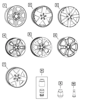52013788aa Mopar Genuine Wheel Lock Set