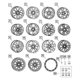 7as13rxfaa Mopar For Jeep Gladiator 2023 Alloy Factory Wheel