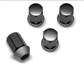 82216113aa Mopar 2018-2024 Jeep Dodge Ram Wheel Lug Nut Kit Black Oem New