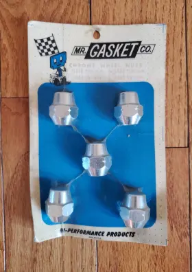 1442 Mr. Gasket Vintage #1442 Chrome Wheel Nuts 7/16 Inch Lh Lug Nos