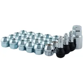 5357k6 Mr. Lugnut 24-12mmx1.25 Zinc Open Acorn Lug Nut Install Kit For 6 Vehicle
