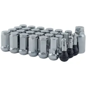 5454lk6 Mr. Lugnut 24-14mmx1.50 Chrome Lung Acorn Lug Nut Install Kit For 6 Vehicle