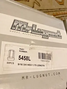 5458l Mr. Lugnut 8x 9/16 Inch -18 Rh Acorn/bulge Chrome Closed End Conical Long 3/4 1.75 L