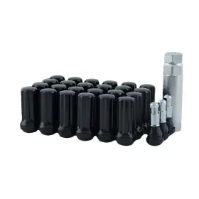 5744lk6-blk Mr. Lugnut 24-14mmx1.50 Black Long Spline Lug Nut Install Kit For 6 Vehicle