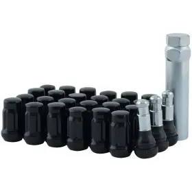 5747k6-blk Mr. Lugnut 24-12mmx1.25 Black Spline Lug Nut Install Kit For 6 Vehicle