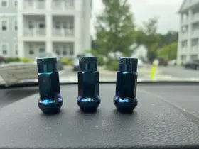 32906un Muteki Sr48 Extended Open Ended Wheel Tuner 20 Lug Nuts Burning Blue 12x1.5mm