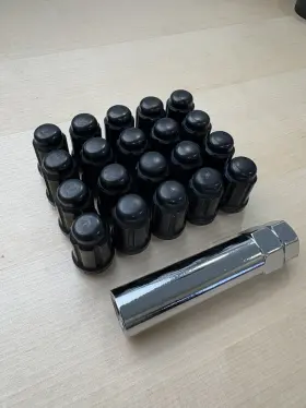 41886b Muteki Spline Drive Lug Nuts Closed End 12x1.5mm Set/20 Deep Black