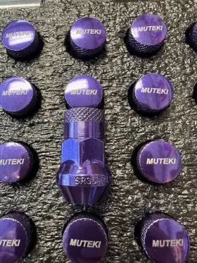 32925lp Muteki Sr35 Closed End Lugs With Locks 12x1.25 Set/20 Chrome Purple
