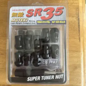 P1.50 Muteki Sr35 32926 Lock Wheels Lug Nuts 12 X Acorn Rim Close End 20 Black S