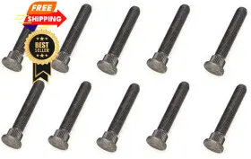 10395 Muzzys Set Of Ten Studs 1 Inch Longer Than Stock Wheel Stud Bolts For 1/2-20 Black