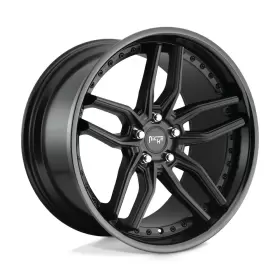 M194198543 Niche 42 M194 Methos Matte Black Gloss Lip 19x8.5 Wheels Set Of Rims