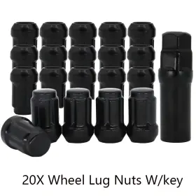 108t41360 Non-branded 20x Black Spline Tuner Racing Wheel Lug Nut Bolt M12x1.5 For Kia Sorento Optima