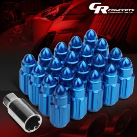 Crc-nrglnls500bl21 Nrg Innovations Universal M12x1.5 50mm Bullet Shaped End Lug Nut Key 20pcs Ln-ls500bl-21