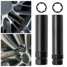 Nsioutlet 677222025113 2 Pcs 6 And 7 Spline Lug Nut Key Socket Set Carbon Steel Wheel Lock Removal Tool