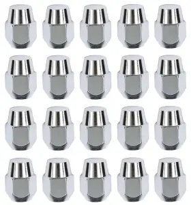 Dk79 Oer Authorized 7/16 Inch -20 Early Design High Crown Chrome Acorn Style Lug Nut Set Of 20