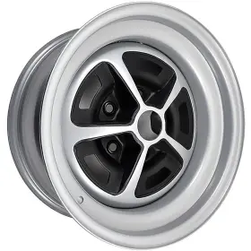 Wv418a Oer For Chevy Camaro 69-70 Steel Factory Wheel 5 Spoke Ss Silver W Matte Black